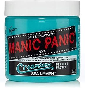 MANIC PANIC Creamtone Sea Nymph Semi Permanent Hair Color for Women & Men - Perfect Pastel Minty Green Hair Dye - Lasts 2-4 Weeks - Vegan and Ammonia & Cruelty-Free (4oz)