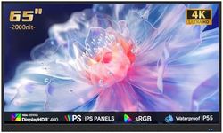 RIXZSIW 65 Inch Outdoor TV, 2000Nit