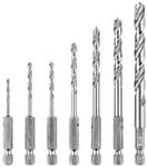 Bosch Professional 7-Piece ¼ Inch Hexagonal Brad Point Drill Bits Set (for Wood, Drill Driver Accessories)