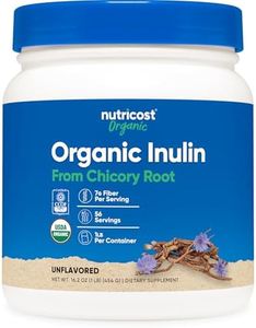 Nutricost Organic Inulin Powder 1LB (454 Grams) 7 Grams of Fiber Per Serving - from Chicory Root - Certified USDA Organic