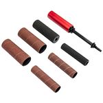 Portable Spindle Sander Hand-Held Rubber Sanding Drum for Drill 4-1/2" x 1-1/2" and 4-1/2" x 1"(Red)