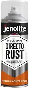 JENOLITE Directorust Peinture en aérosol métallisée brillante | CUIVRE | Peinture multi-surfaces | Apprêt, sous-couche et finition tout-en-un | 400 ml