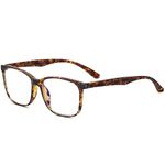 ANRRI Blue Light Blocking Glasses Lightweight Eyeglasses Frame Filter Blue Ray Computer Game Glasses, Tortoise, Large AR4130