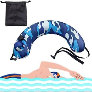 eirix Inflatable Swim Trainer for Kids/Adults, Protable Swimming Belt for Training, Multifunctional U Shaped Travel Waist Pillow