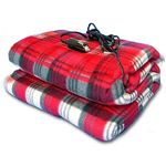 Zone Tech Car Travel Blanket –Premium Quality 12V Automotive Red Plaid Polar Fleece Material Comfortable Seat Blanket Great for Winter, Home, Road Trip and Camping