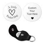 HOUSWEETY Custom Personalized Pocket Hug Token Long Distance Relationship Keepsake Custom keychain with Text Inspirational Gifts for Men Women