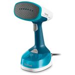 Tefal Clothes Steamer, Handheld Garment Steamer for Travel and Home, Dual Voltage, No Ironing Board Needed, 150ml Water Tank, Ready to Use in 45 Seconds, Blue and White, DT7050, 1100W