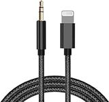 Aux Cable for iPhone in Car - 3.5 mm Aux Lead- Aux Cord Speaker Wire - Aux Cable to Light Cable for Car Stereo/Speaker/Headphone Compatible for iPhone - Car Electronics Aux Adapter for iPhone (Black)