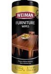 Weiman Wood Cleaner and Polishing Wipes - For Furniture To Beautify & Protect, No Build-Up, Contains UVX-15, Pleasant Scent, Surface Safe - 30 Count