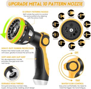 KETTOYA 150FT Expandable Garden Hose – 10-Pattern Nozzle, Leak-Proof, Kink-Free