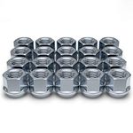 White Knight 1307-1S-20AM 12mm x 1.50 Thread Size Open End Bulge Acorn Lug Nut, Zinc, 20-Pack