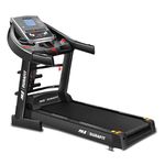 Durafit Panther Multifunction | 5.5 HP Peak DC Motorized Foldable Treadmill| Auto Incline| Home use| Max Speed 18 Km/Hr | Max User Weight 130 Kg|Free Installation Assistance | Black