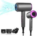 XCJump Hair Dryer With Diffuser, 1800w Professional Ionic Hair Dryer, Heating Hot And Cold Air, Constant Temperature Hair Care, For Home, Travel, Salon Use (Purple)