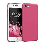 kwmobile Case Compatible with Apple iPhone SE (2022) / iPhone SE (2020) / iPhone 8 / iPhone 7 Case - Protective Slim TPU Phone Cover - Soft Matte Finish - Pink Matte