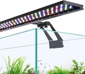 hygger Clip On Full Spectrum Aquarium Light, 18W Aquarium LED Light Day-Night Dual Timer Sunrise-Day-Sunset-Moon Fish Tank Light, Adjustable Timer Brightness with 9 Colors for Planted Tank