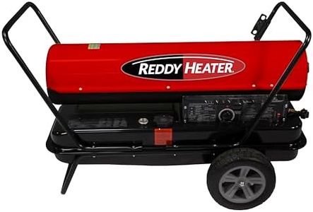 Reddy Heater Forced Air Heater 140,000-180,000 BTU, Multi-Fuel Kerosene, Electric, Outdoor/Indoor, 600 CFM, 120V, Built-in Thermostat, 13 Gallon Tank, CSA Certified - RFA180CV