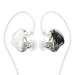 BASN in-Ear Monitors, Bmaster Triple Driver HiFi Stereo Noise-Isolating with Enhanced Bass for Musicians Stage/Audio Recording(PRO White/Black)