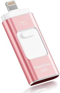 Apple MFi Certified 128GB Flash Drive for iPhone Thumb Drive Photo Stick, USB Memory Stick iPhone Flash Drive for Photos Videos, High Speed Jump Drive Compatible for iPhone/iPad/Android/PC (Pink)