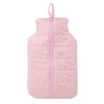 Hodge and Hodge Large Hot Water Bottle with Novelty Padded Puff Winter Jacket Cover for Thermotherapy Muscle Ache Tension Pain Relief Neck Strain Shoulder Heat Therapy Bed Sofa Sleep 2 Litre - Pink