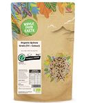 Wholefood Earth Organic Quinoa Grain (Tri-Colour) – 3 kg | Raw | Vegan | GMO Free | High Fibre | Certified Organic