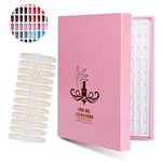 Store2508 216 Colours Nail Art Display Chart: Nail Gel Polish Display Book Album With 240 False Nail Tips, Professional Salon Nail Colour Swatches Nail Practice Card Design