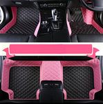 Custom Car Floor Mats Fits 98% of Models,Suitable For Volkswagen,For BMW,For Benz,For Audi,For Skoda,For Opel,For Hyundai,For Ford,For Kia,For Peugeo,etc (Black & Pink)