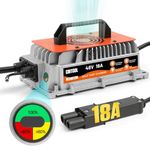 CMTOOL 18 AMP 48 Volt Golf Cart Battery Charger for Yamaha G19-G22, IP67 Waterproof 48V Trickle Charger, Fully Automatic, for Lead-Acid Batteries