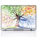 Meffort Inc Personalized Laptop Notebook Notebook Skin Sticker Cover Art Decal, Customize Your Name (17 Inch, Four Seasons Tree)