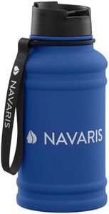Navaris Gourde de Sport 1,3L - Bouteille d'eau pour Entraînement Musculation Running Fitness Yoga Foot - Légère pour Homme Femme Enfant