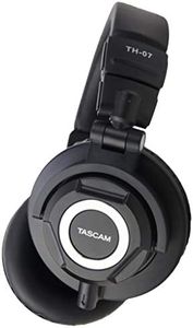 Tascam TH-07 High Definition Studio Monitor Headphones, Black