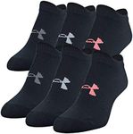 Under Armour Women's Essential 2.0 Lightweight No Show Socks, 6-Pairs