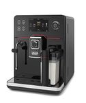 Gaggia Accademia One Touch Fully Automatic Bean to Cup Coffee Machine, Cappuccino & Espresso Maker with 19 One-Touch Recipes - Glass Black