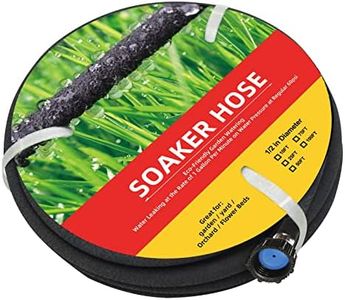 Soaker Hose 50 FT for Garden, 1/2 inch Soaker Hose 25 FT, Heavy Duty Soaker Hoses 50 FT 75 FT 100 FT Drip Hose Save 70% Water Garden Hose for Lawn, Garden(50 FT)