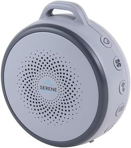 Serene Evolution 18 Sound Portable White Noise Machine for Sleeping Baby, Battery Operated Sound Machine for Babies & Kids, Soothing Sleep Sounds Include Heartbeat, Rain, Brown Noise & Ocean Sounds