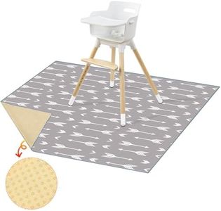 Baby Highchair 130 * 130CM Splat Floor Mat Anti-Slip Floor Mat Waterproof Baby Playing Square Mat(Gray)