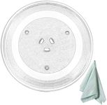 11.25" Microwave Glass Tray by Beaquicy - Fit for Sam-sung G-E and Ken-more 11 1/4" microwave Glass Turntable Plate - Replace WB49X10097 DE63-00536A EAP651544 ME16H702SES MCD991AB WB39X0078 WB49X10034