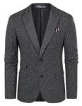 PJ PAUL JONES Men's Regular Fit British Blazer 2 Buttons Modern Business Jacket Blazer, black, M