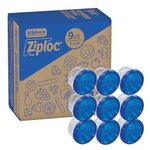 Ziploc Twist N Loc Reusable Containers, Leak-Proof Lid, Keeps Food Fresh, BPA Free, Microwave, Freezer and Dishwasher Safe Food Storage for Lunch and Leftovers, 9 Containers, 2 Cup Capacity