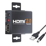 Microware 2160P 3D 4K HDMI Signal Repeater Extender Booster Adapter Over Signal HDTV 60 Meters Lossless Transmission