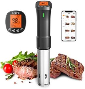 2.4G WIFI Sous Vide Cooker INKBIRD Sous Vide Machine with APP Control, 1000 Watts Immersion Circulator with APP Recipes Timer Alarm Mobile Notification, 3D Water Fast Heating Ultra-Quiet