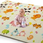 LuvLap Jungle Time Double Sided Water Proof Baby Floor Mat, Multicolor, Reversible Floor mats for Kids, Baby mats for Floor, Crawling Baby, Extra Large Size, 6'5" x 4'10" (195.5cmx147cm), 0.8cm Thick