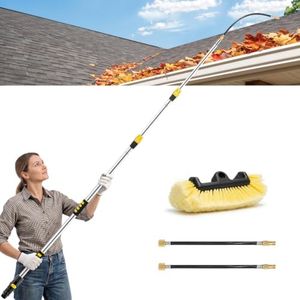 12FT (20ft Reach) Telescopic Gutter Cleaning Tools from The Ground