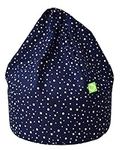 Bean Lazy ® 100% Cotton Large Navy Stars Bean Bag Wtih Filling