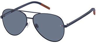 Tommy Hilfiger - Mens Sunglasses - Mens Aviator Sunglasses - Blue Sunglasses - Men Sunglasses - Men's Accessories - Blue Glasses - Matte Blue