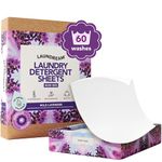 LAUNDREAM Wild Lavender Laundry Detergent Sheets x 60 Loads - Eco-Friendly Swaps Washing Capsules, Washing Liquid, Powder with Plastic-Free, Vegan, Plant-Based Ultra Concentrated Strips