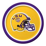 Creative Converting 8 Count Sturdy Style Louisiana State University Paper Plates (Lunch Size), 7", Purple/Gold