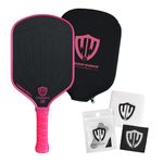 Weekend Warrior Pickleball Paddle - USAPA Approved - T700 Carbon Fiber for Ultimate Spin - Elongated Handle and Shape for Power - Paddle Cover, Paddle Eraser, Lead Tape, Sweatband Included