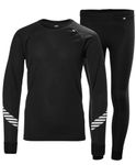 Helly Hansen Juniors & Kids HH LIFA Dry Set Baselayer, 998 Black, Size 14