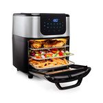 Princess 2-in-1 Air fryer Oven DeLuxe - 62.2% less energy use- 11 L capacity - 1800W - 65-200°C - 10 programmes - Incl. rotating basket - Rotating spit - 3 baking trays/crumb tray - Handle - 182075