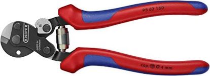 KNIPEX Tools 95 62 160 Wire Rope Cutters with Opening Lock and Spring, 6-Inch